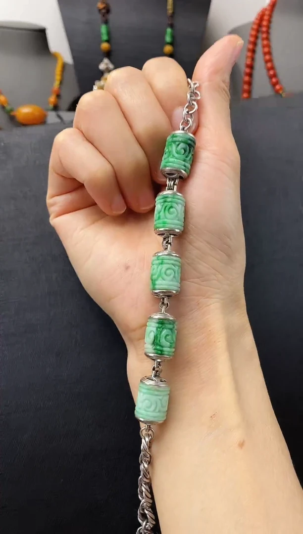 皮质925银设计师手链