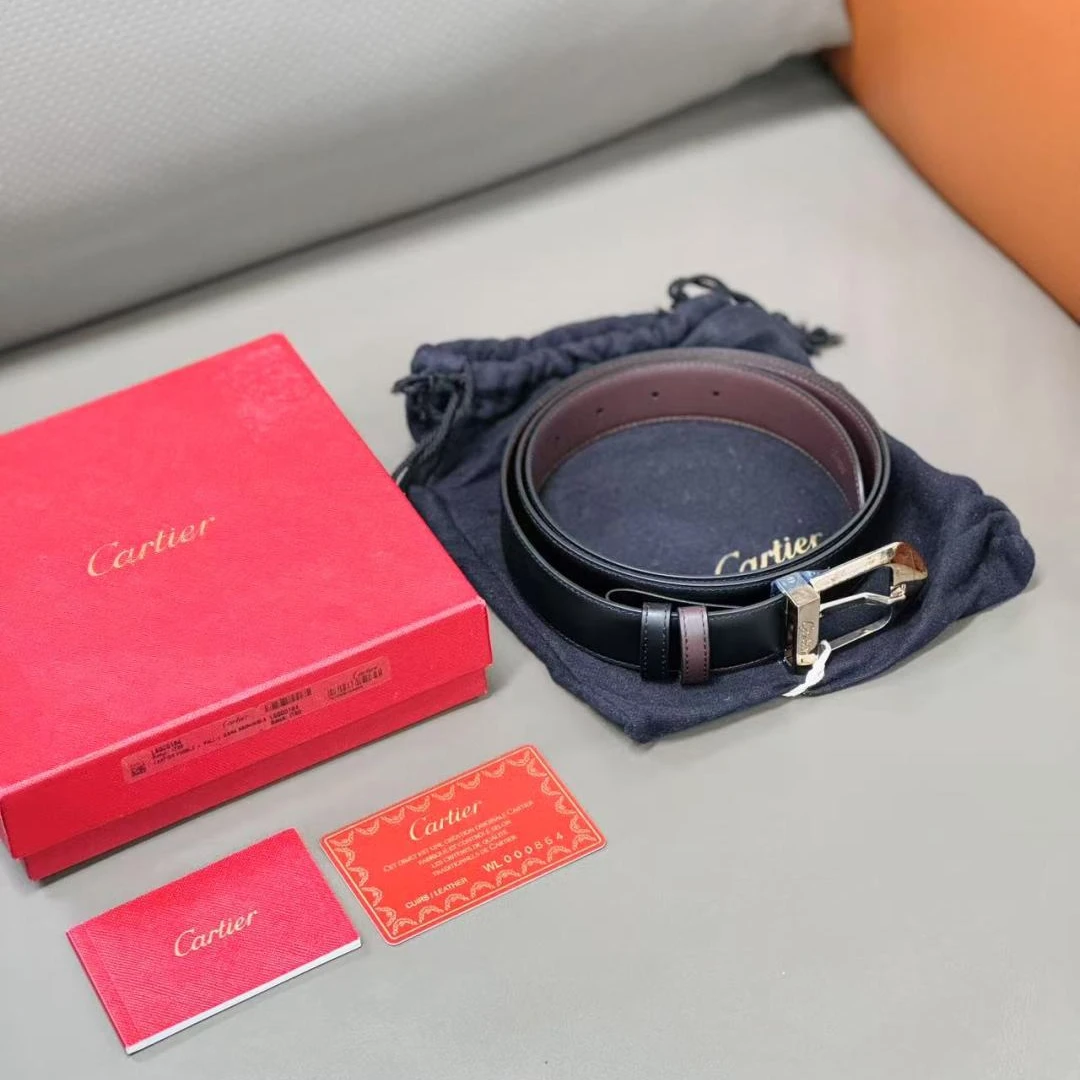 全新未使用 Cartier/卡地亚 经典男士腰带/CTBW00002