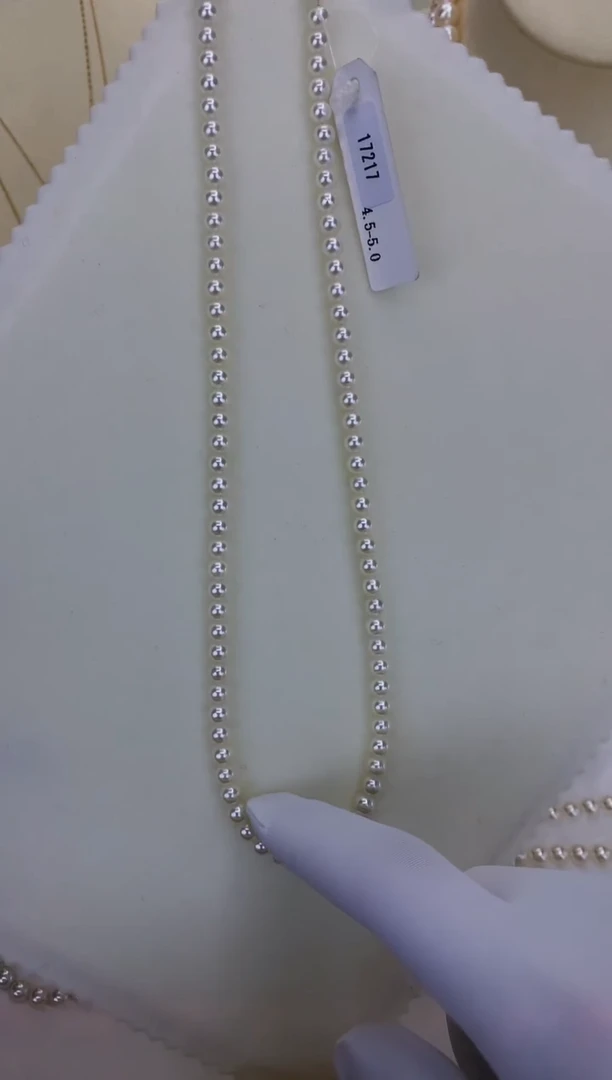 银S925镶嵌DA海水珍珠 GD039 4.5-5 昭和串链