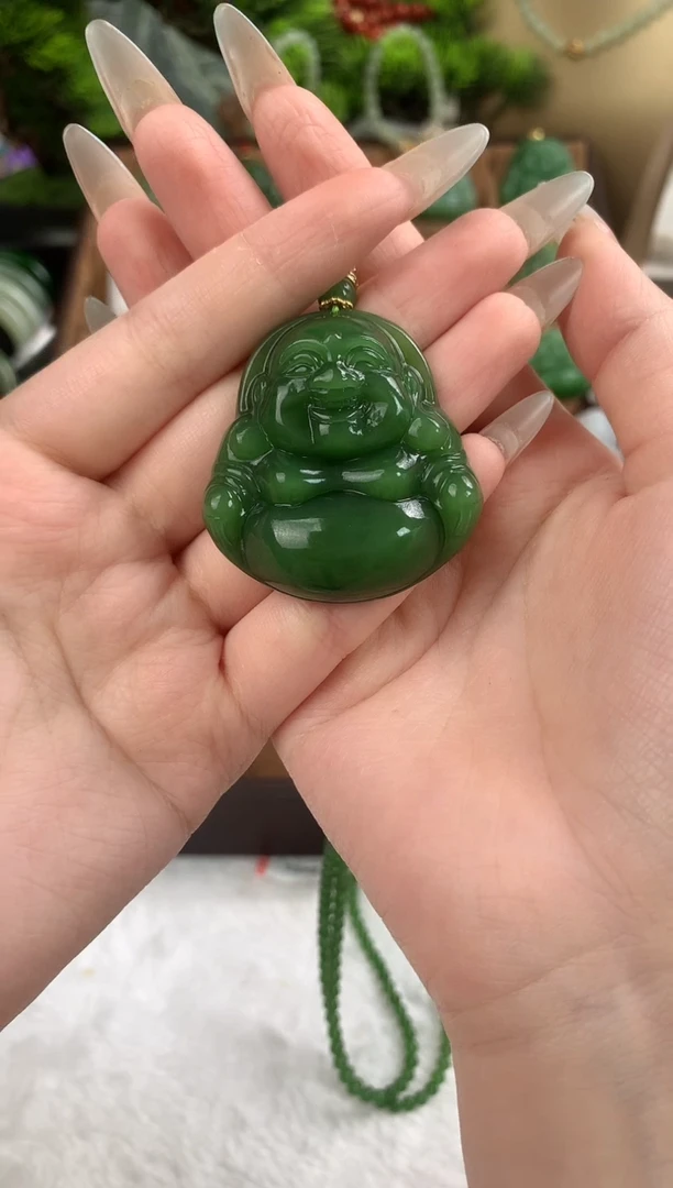 和田玉未镶嵌颈饰吊坠45mm