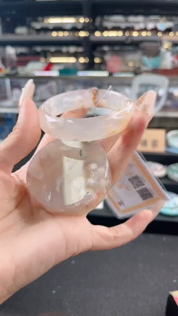 未镶嵌手镯石英质玉53圈口 （赠品镯心）300147