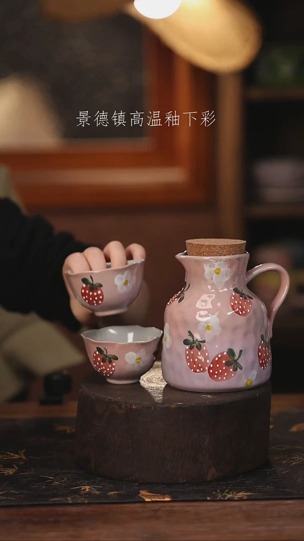 陶瓷景德镇高温釉下手绘陶瓷@L574@