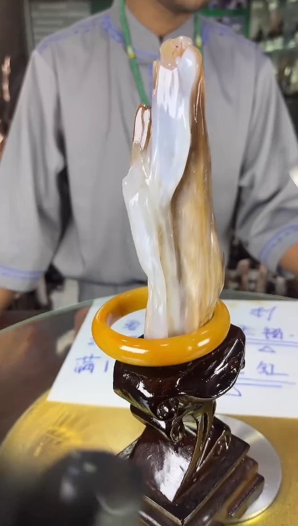 未镶嵌珠宝奇石硅化玉缅甸天然树化玉精品摆件