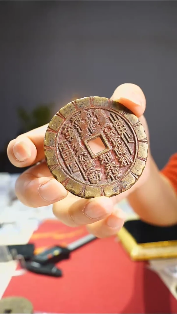 【闪购商品】金属金属老道教护卫钱朱砂5.4/0284
