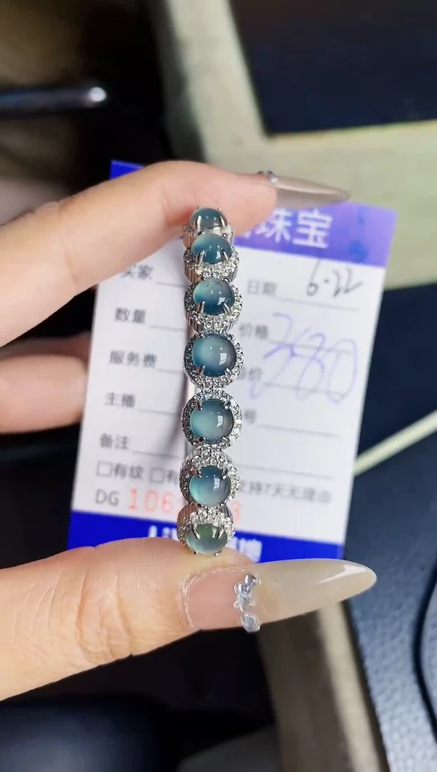 翡翠戒指银S925镶嵌酷**仔2583