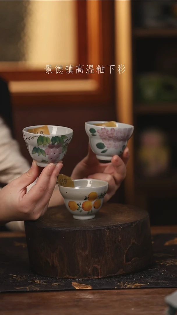 陶瓷景德镇高温釉下手绘陶瓷