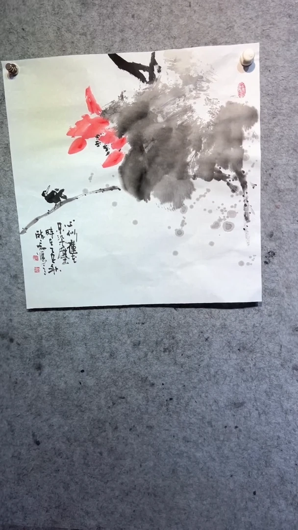 国画D****u张自学水墨国画60