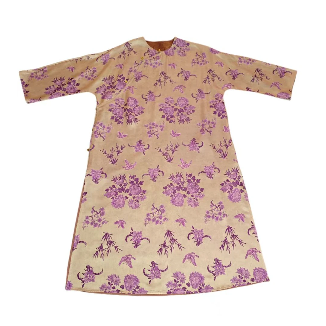 锦帛花衣天下锦帛原创中国非遗香云纱复古国风2025中式旗袍裙女款