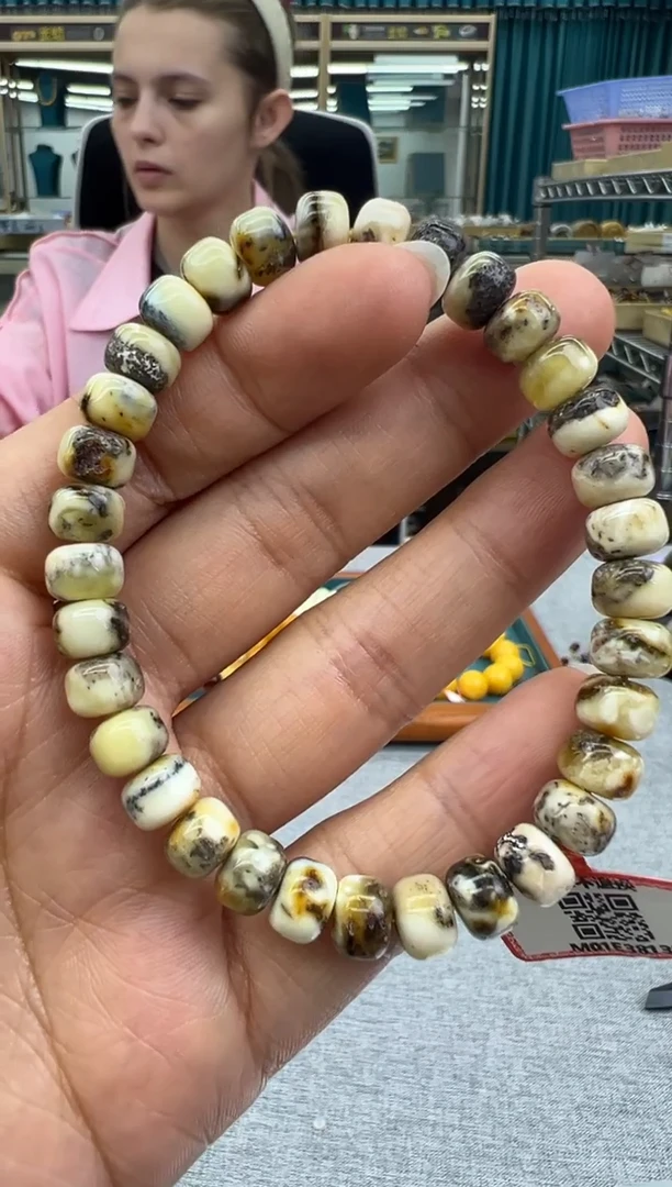 未镶嵌琥珀手链11秒拍号假一罚十