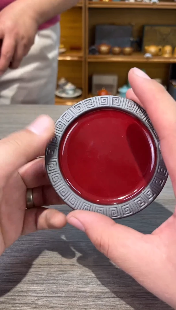 【闪购商品】红色浮雕垫子茶具茶具