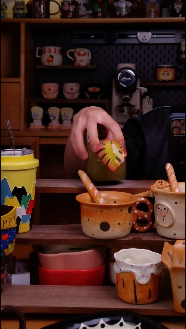 杯子陶景德镇可爱设计师款陶瓷31号（气泡 不影响使用 介意勿拍）