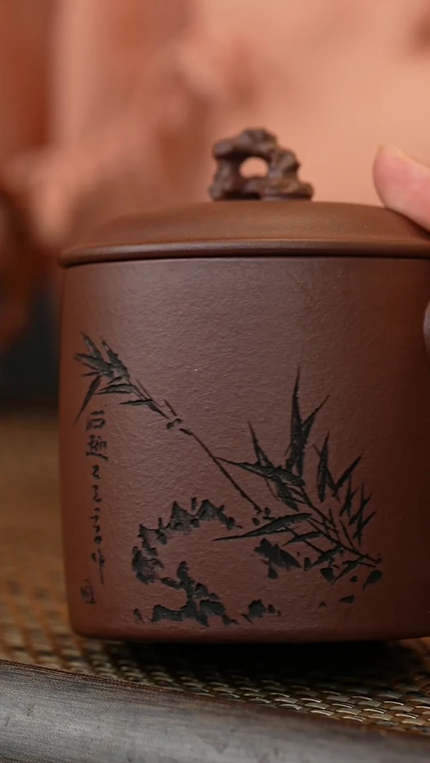 茶杯紫砂紫泥-太湖石