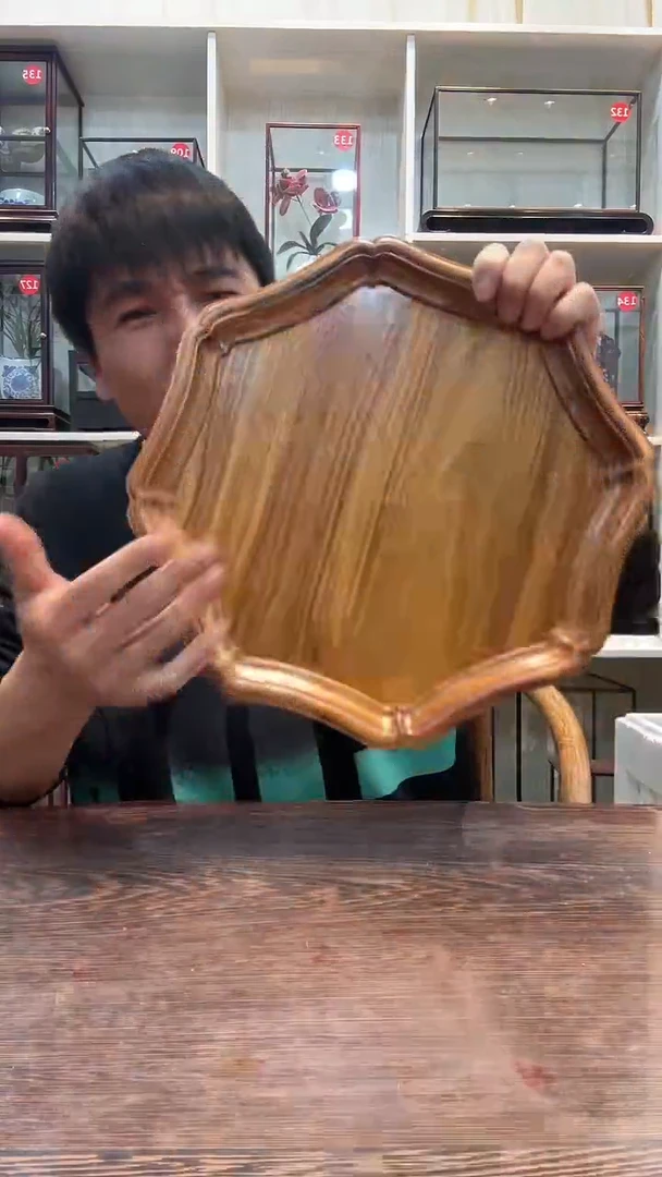 【闪购商品】木花梨木八角茶盘577
