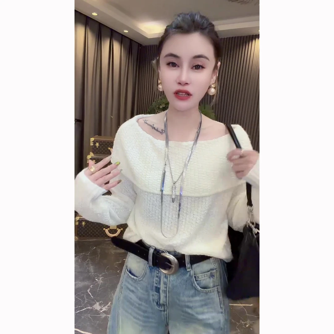 2026秋冬新款时尚气质百搭显瘦衬衫女设计感洋气小众流行针织上衣