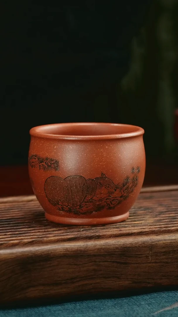 【闪购商品】紫砂茶杯紫砂主人杯松鼠