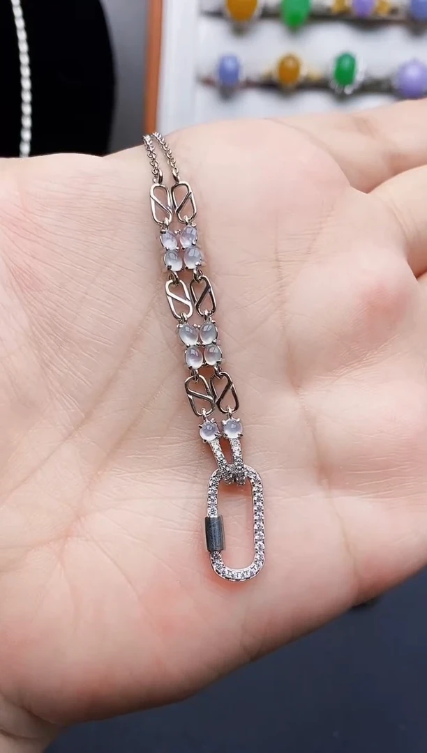 银S925镶嵌戒指翡翠3676