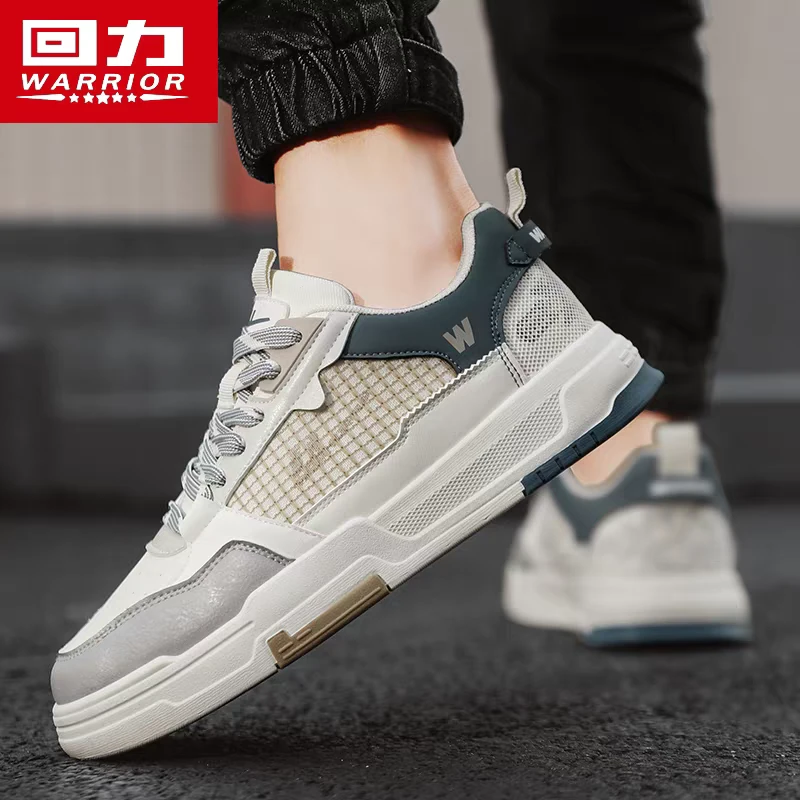 Warrior/回力男鞋夏季透气网红爆款休闲板鞋百搭潮流运动防滑潮鞋