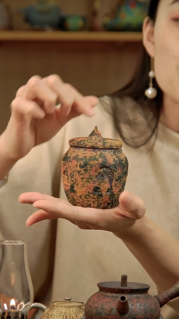 言野手作 岩矿茶叶罐