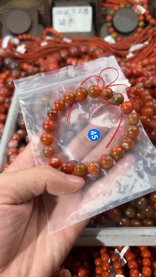 南红玛瑙手串未镶嵌10