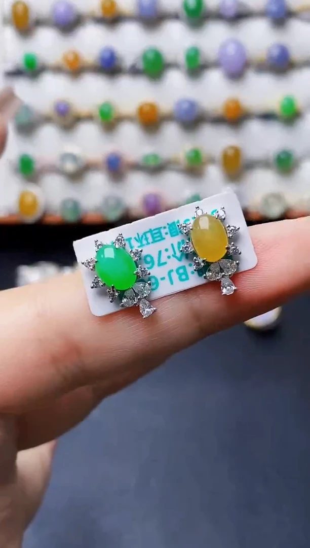 银S925镶嵌戒指翡翠0230