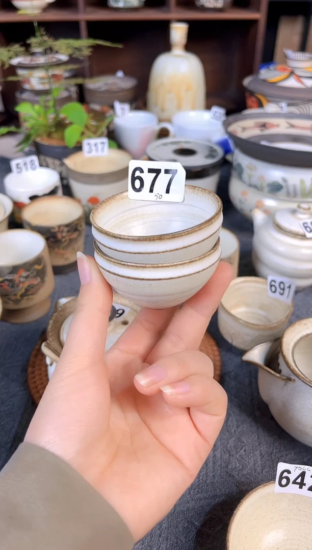 【闪购商品】陶八工细陶粉引蛋壳杯