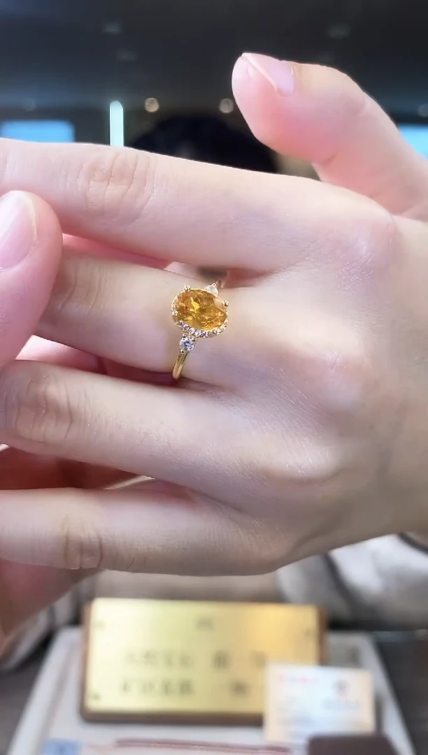 戒指银S925镶嵌水晶09天然宝石