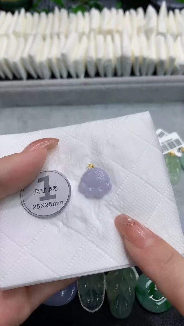 吊坠(不含链)18K金镶嵌翡翠11