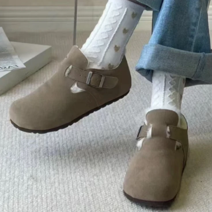 【全包毛毛鞋】BK11-勃肯全包加绒2025新款时尚单品