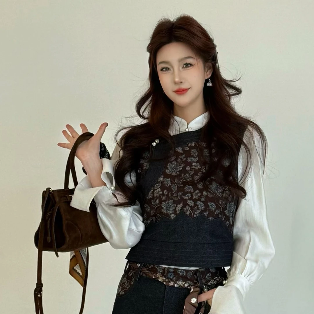 【卓日雅】8889 新款复古牛仔民族风马甲（单马甲）