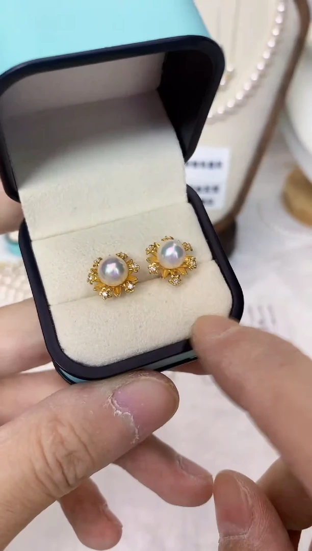 银S925镶嵌海水珍珠饰品饰品