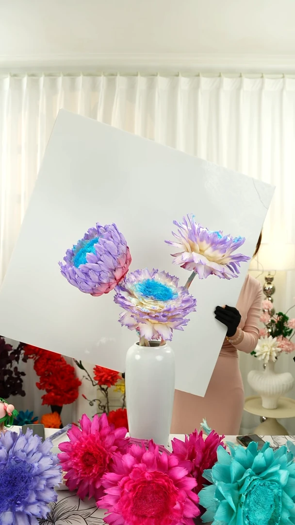 永生花   霸王花 三个头 叶片有伤【紫霞】A018