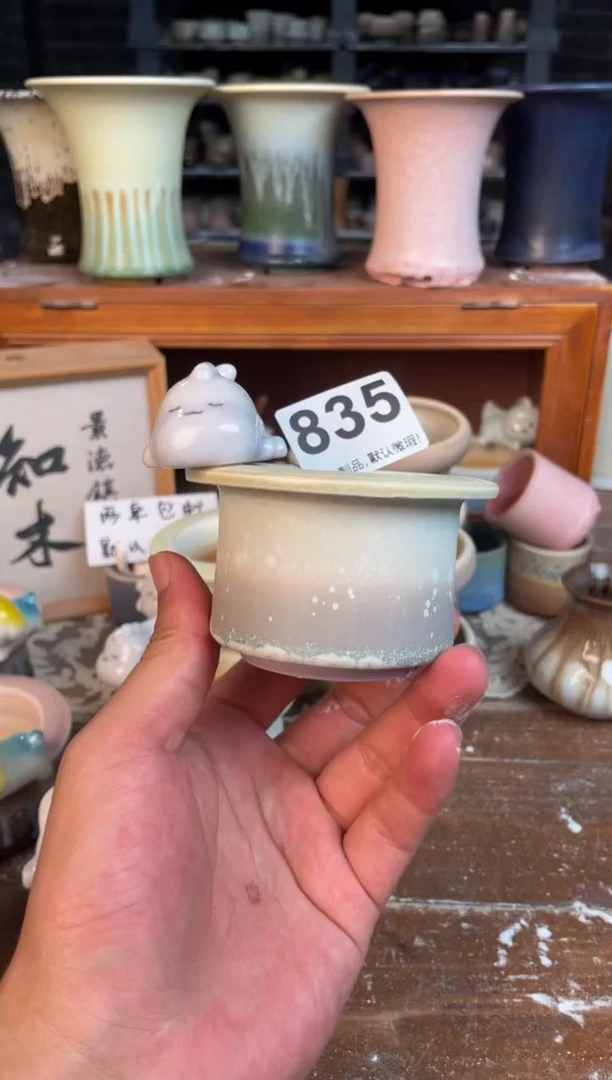瓷片835小芳花盆编号