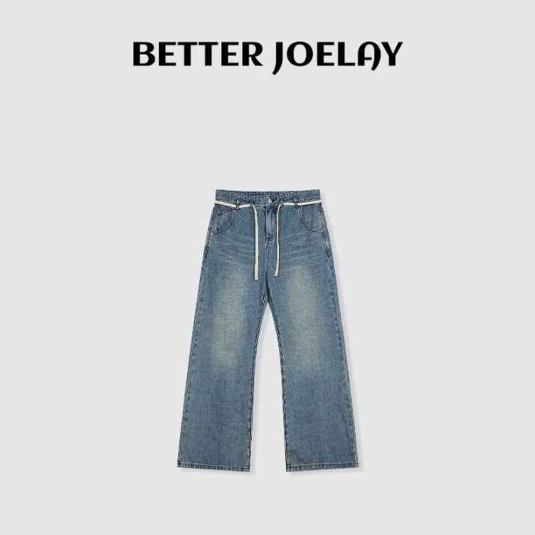 BETTERJOELAY -【果酒微醺】百搭时尚简约休闲直筒通勤牛仔裤JG9350