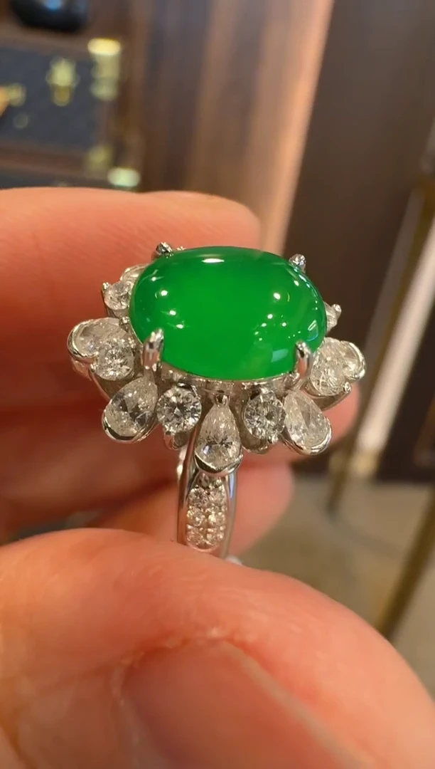 【闪购商品】翡翠戒指18K金镶嵌多样性团购发一件