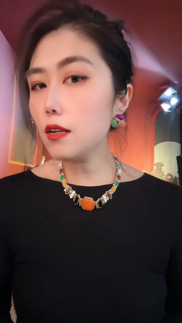 合金无合金无复古做旧彩色项链耳针套装