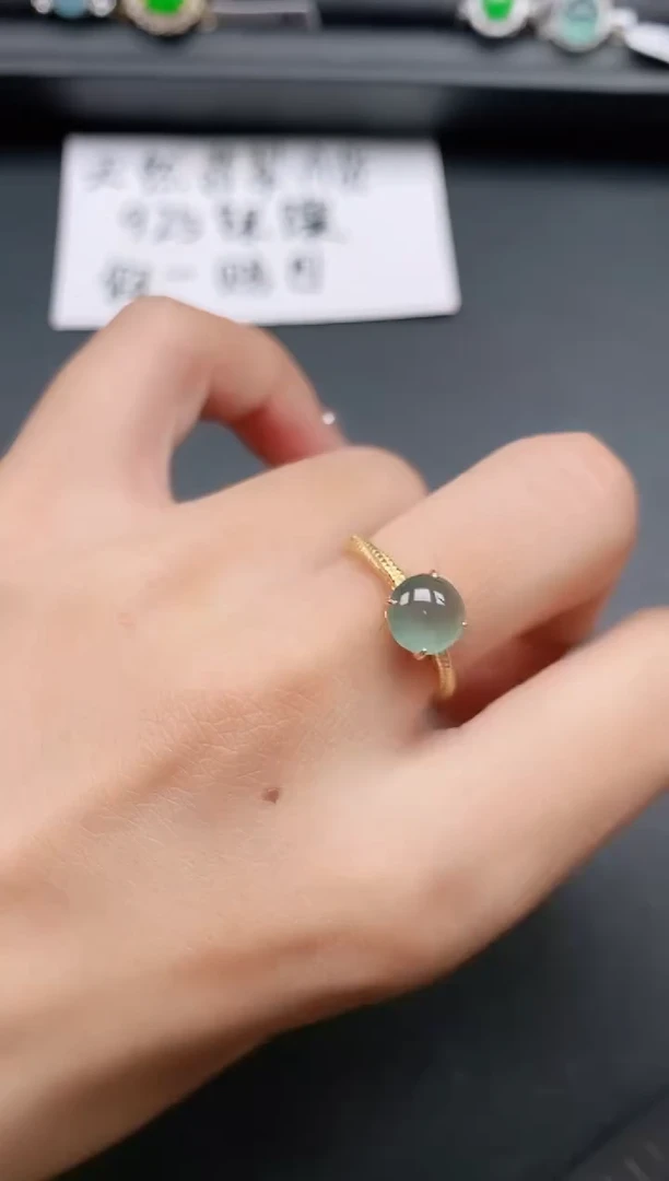 银S925镶嵌戒指翡翠111111