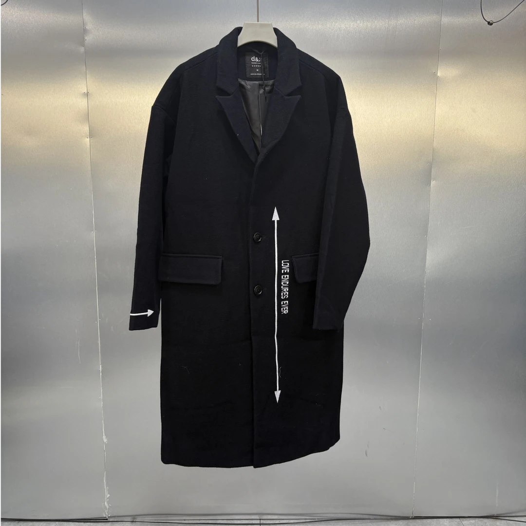 F05-10504-DX春秋季正面时尚印花潮流大衣外套