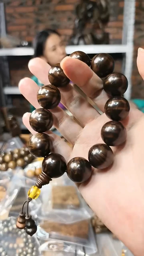 【闪购商品】金丝楠高货手串虎皮龙胆
