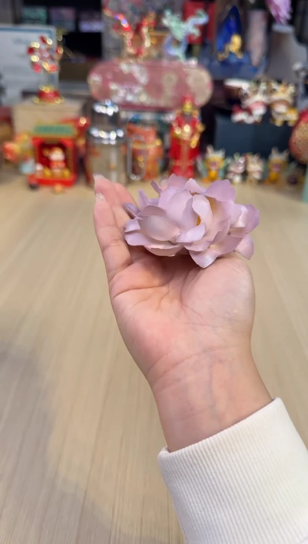 189粉色手捏花香插
