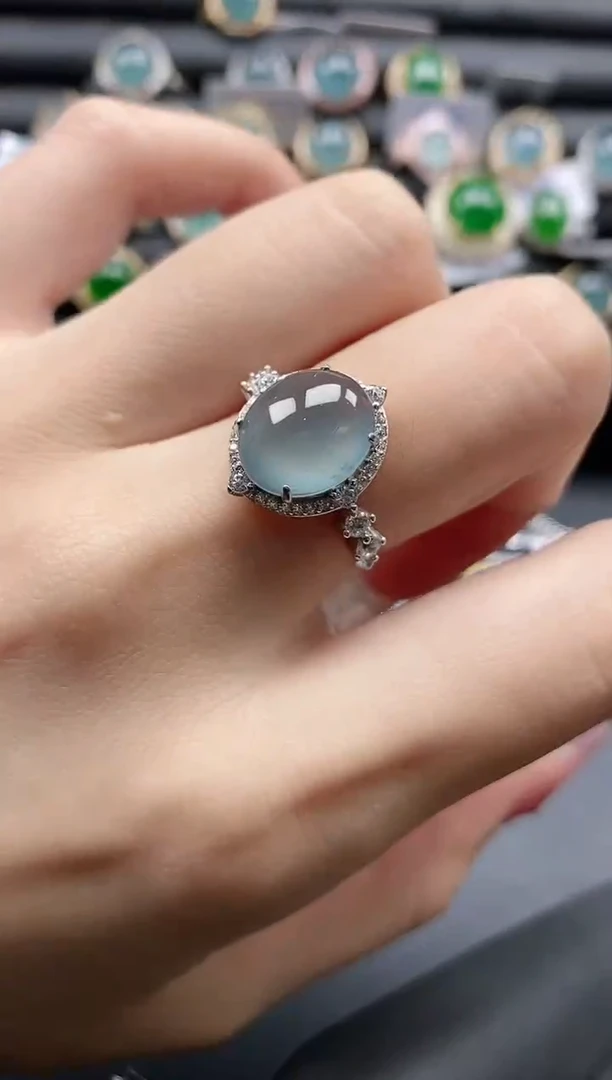 【闪购商品】翡翠戒指银S925镶嵌11111