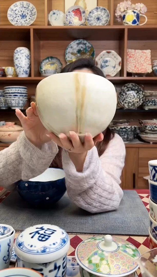 瓷片侘寂大面碗（土）