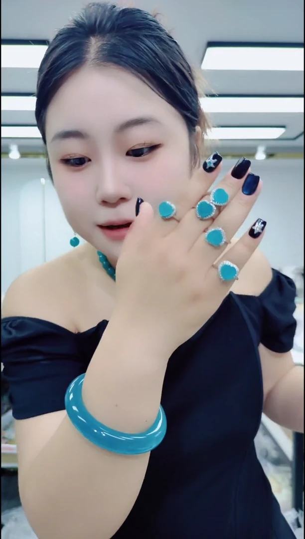 合金颈饰天河石0613戒指爱心