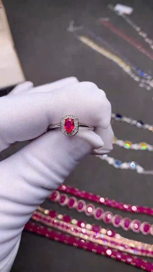 【闪购商品】红宝石戒指银S925镶嵌.....