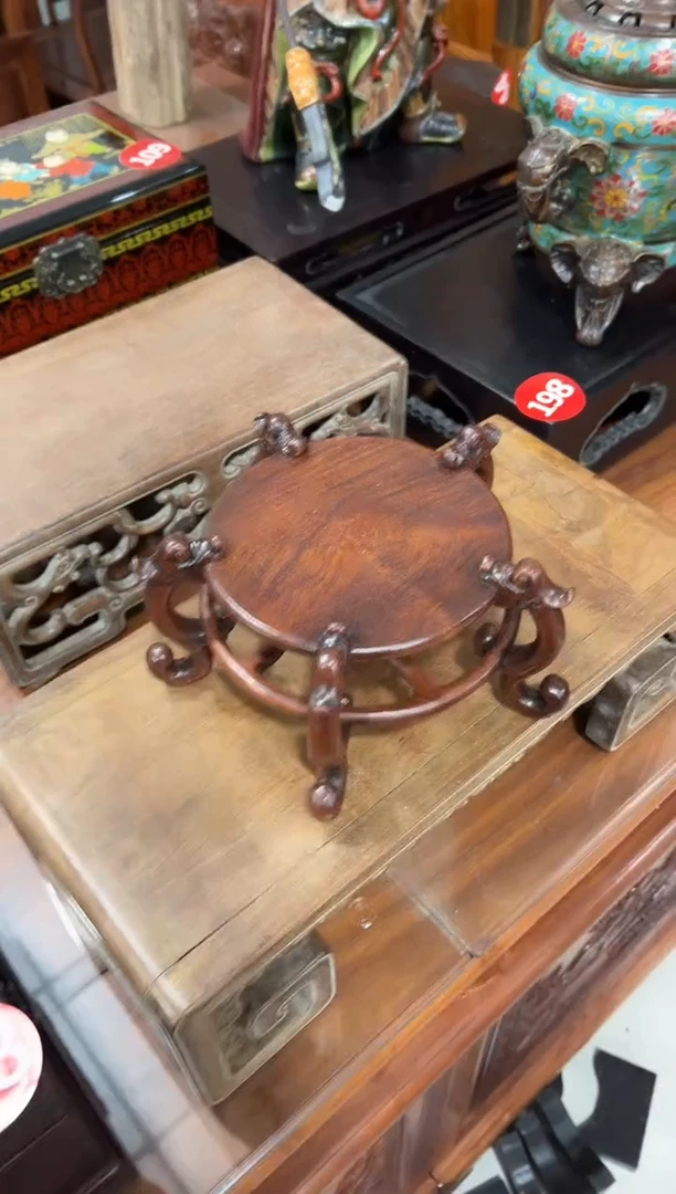 花梨木五龙底座1