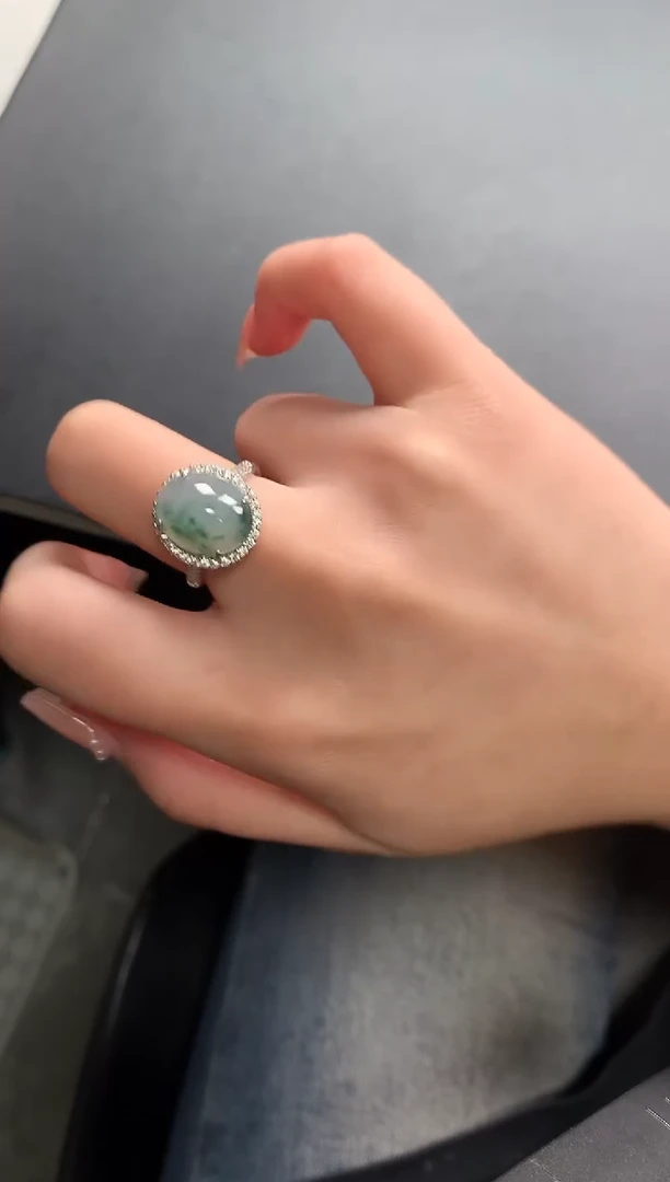 【闪购商品】翡翠戒指银S925镶嵌521214