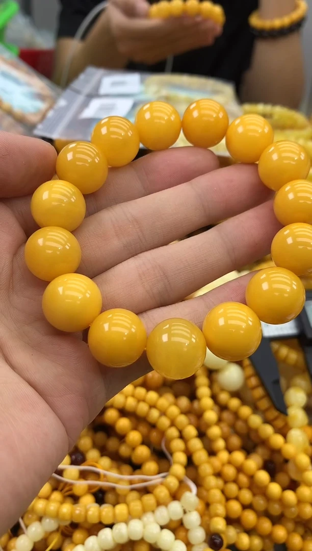 裸石蜜蜡未镶嵌手串