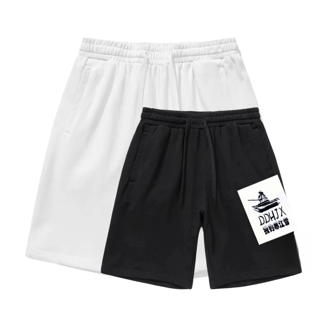 YMB毛圈短裤夏季潮牌男女同款情侣宽松休闲裤潮流运动五分裤中裤