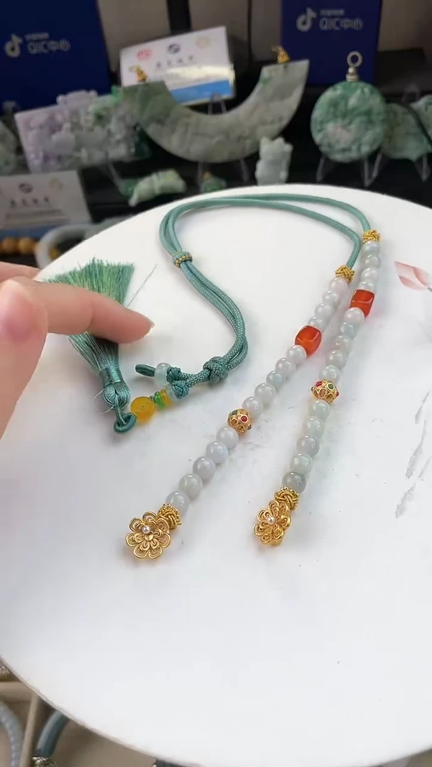 未镶嵌手链翡翠双勾可调节项链长款