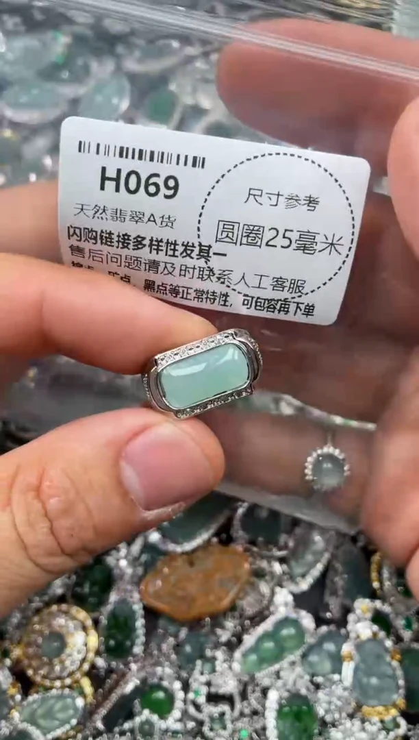 翡翠未镶嵌颈饰H069戒指