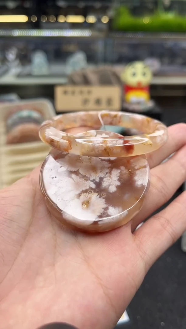 未镶嵌手镯石英质玉尘*丷圈口（赠品镯心）